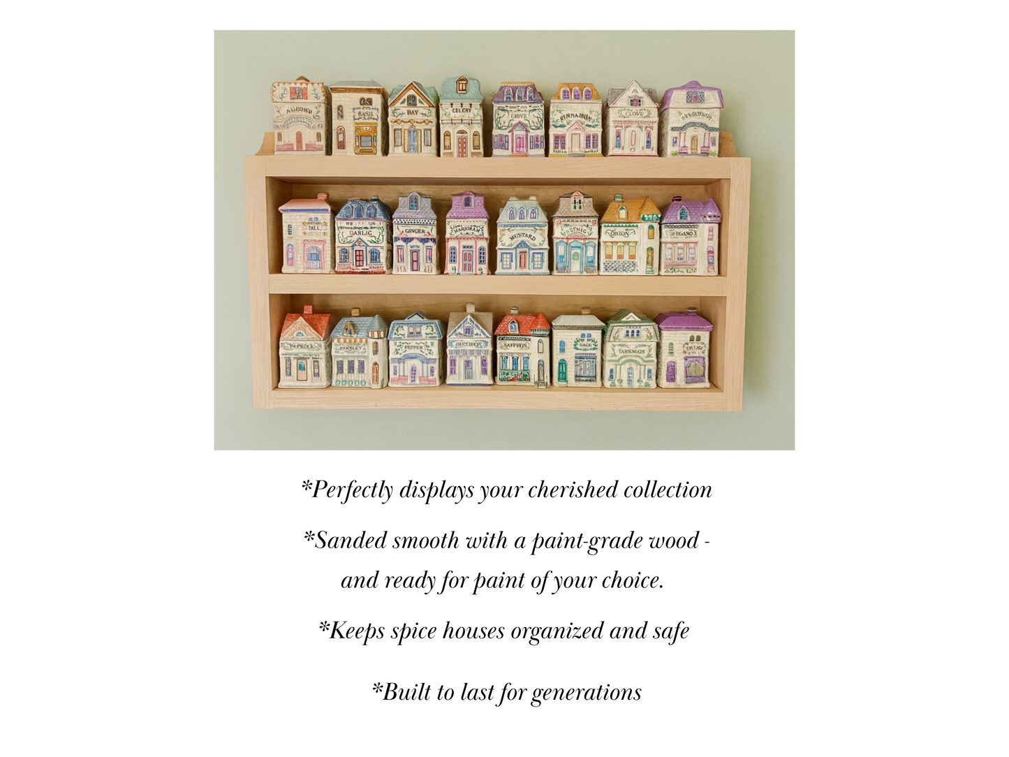 Paint-Ready Countertop Spice Rack for Lenox Spice Village