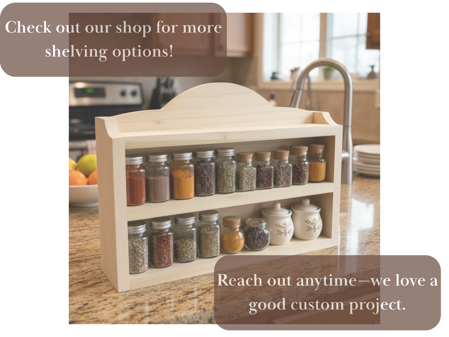 Paint-Ready Countertop Spice Rack for Lenox Spice Village