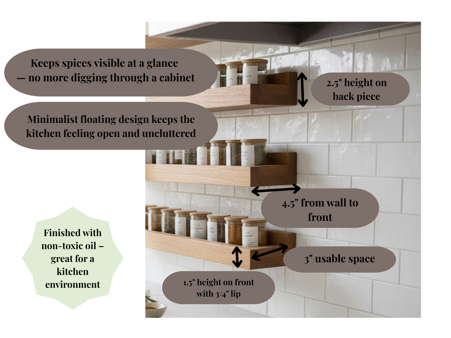 Spice Display Shelf