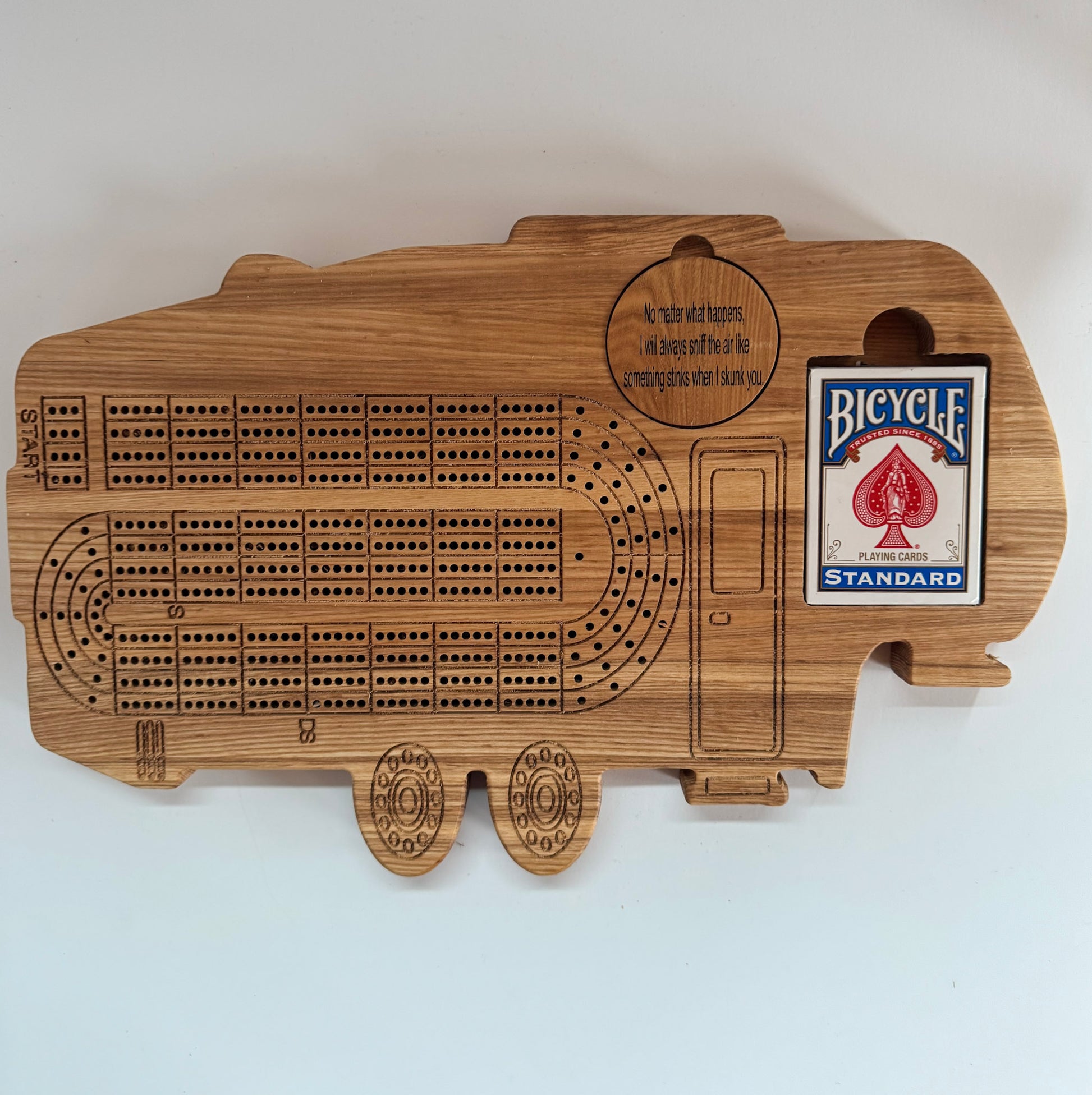 camper board 5th-Wheel Camper Cribbage Board Maple / No matter what happens