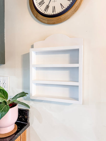 White Lenox Village Spice Rack Shelf