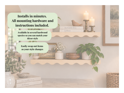 Upside Down Scalloped Wall Shelf