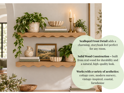 Upside Down Scalloped Wall Shelf
