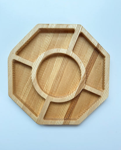Octagonal Five Section Serving Tray