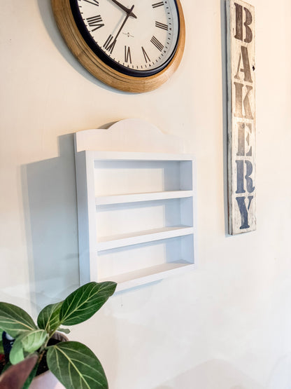 White Lenox Village Spice Rack Shelf