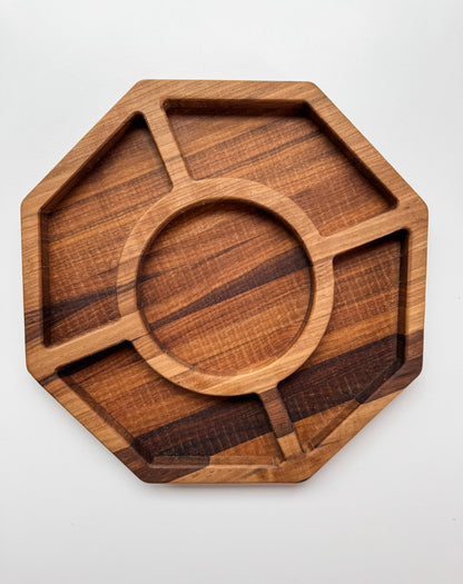 Octagonal Five Section Serving Tray
