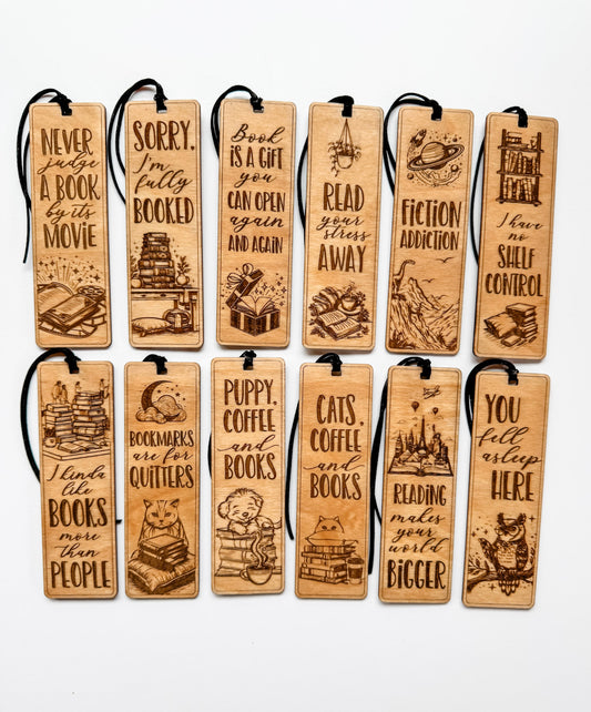 Engraved Wooden Bookmarks