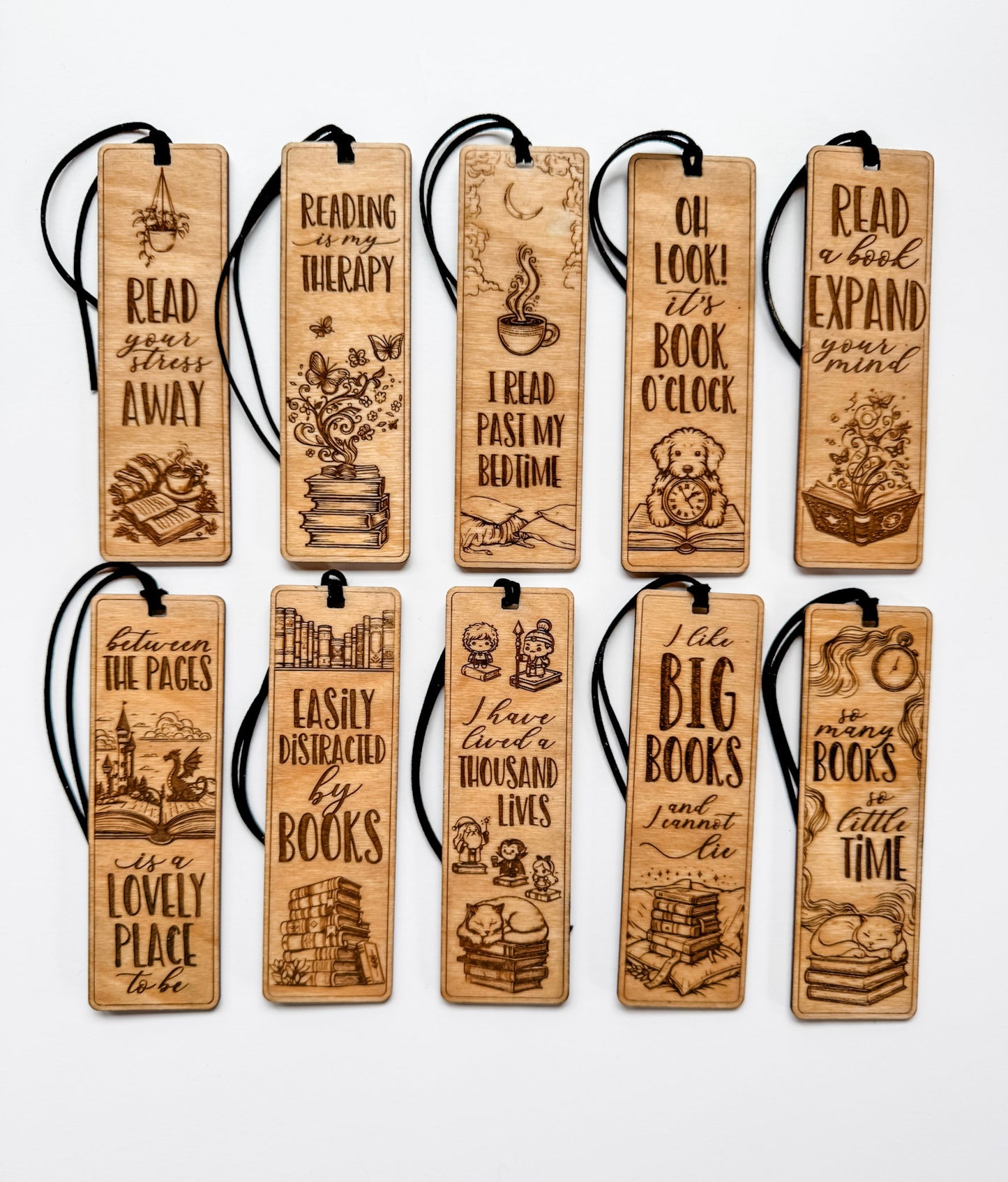 Engraved Wooden Bookmarks