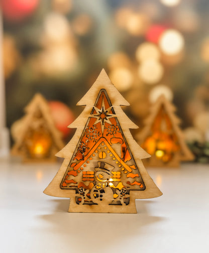 Tea Light Holiday Scene