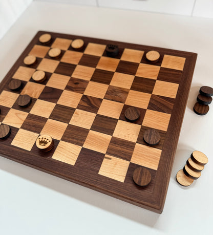 Handcrafted Checkers Board