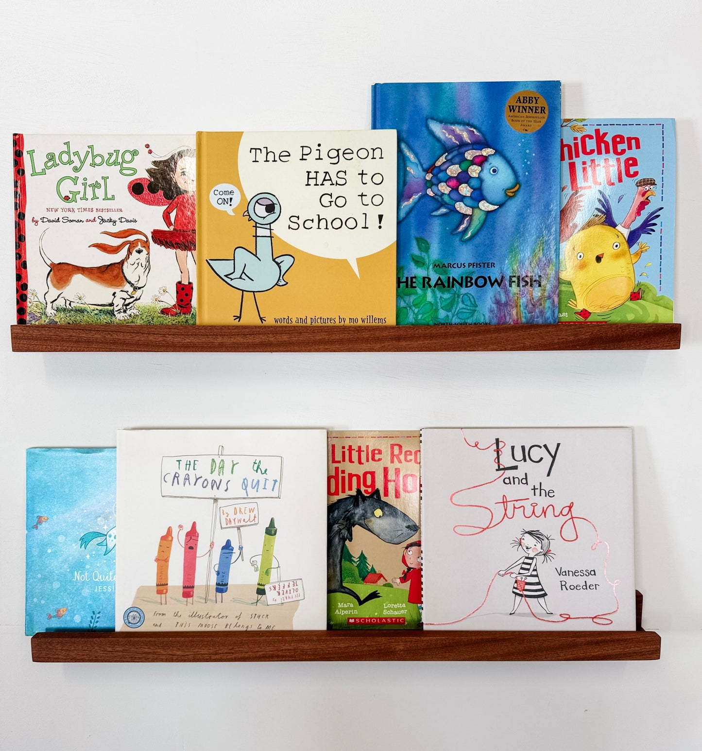 Solid Mahogany Nursery Book Shelf