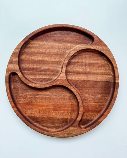 Three Section Swirl Serving Tray