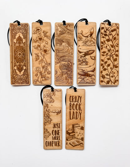 Engraved Wooden Bookmarks