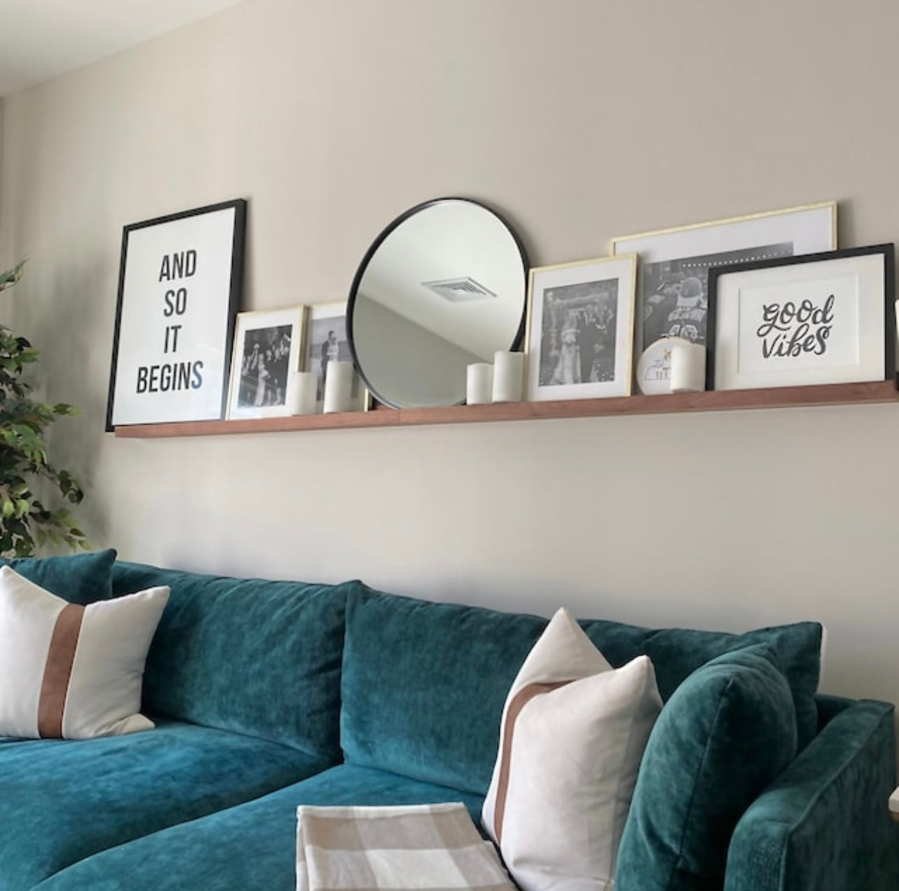 Solid Wood Sturdy Picture Ledge