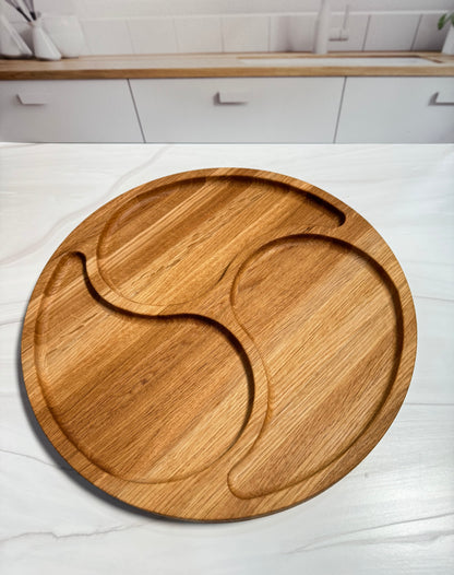 Three Section Swirl Serving Tray