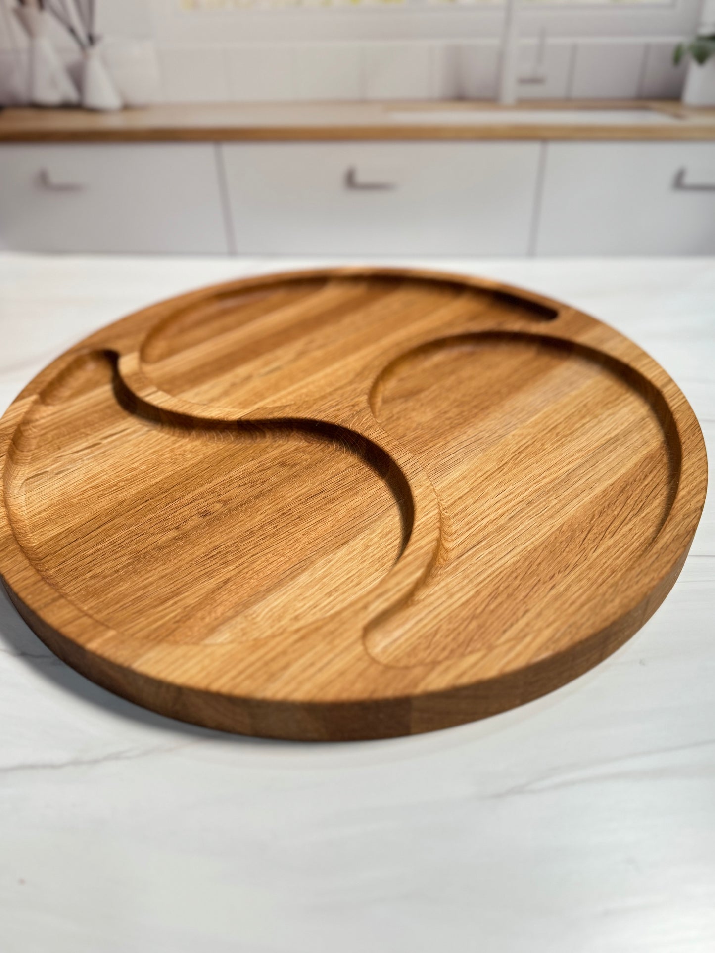 Three Section Swirl Serving Tray