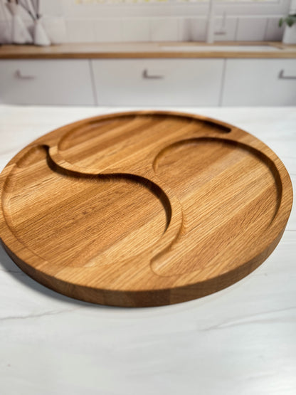 Three Section Swirl Serving Tray