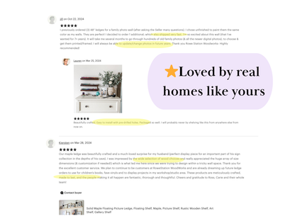 Extra-Deep White Oak Picture Ledge