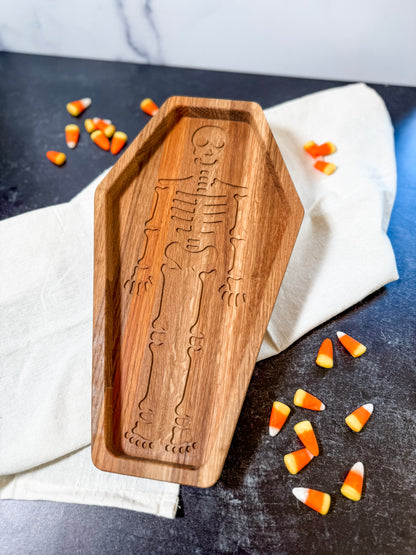 Coffin Halloween Serving Tray and Decor Piece