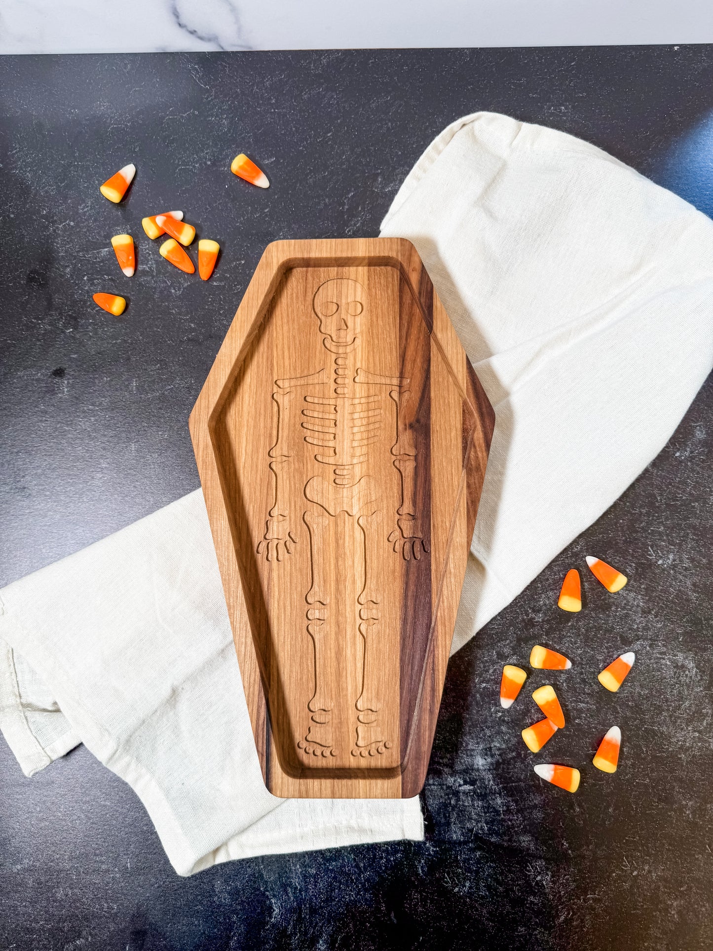 Coffin Halloween Serving Tray and Decor Piece