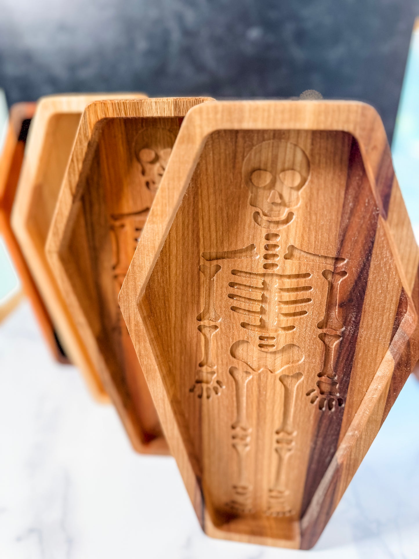 Coffin Halloween Serving Tray and Decor Piece