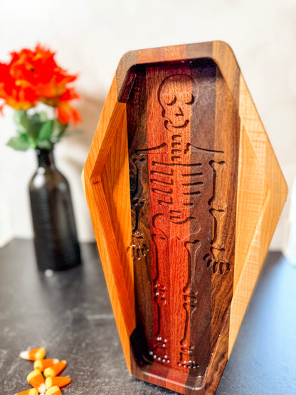 Coffin Halloween Serving Tray and Decor Piece