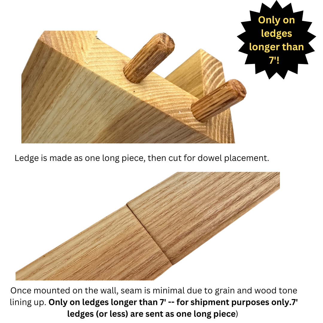 Solid Wood Sturdy Picture Ledge