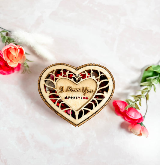 'I Love You' heart shaped box