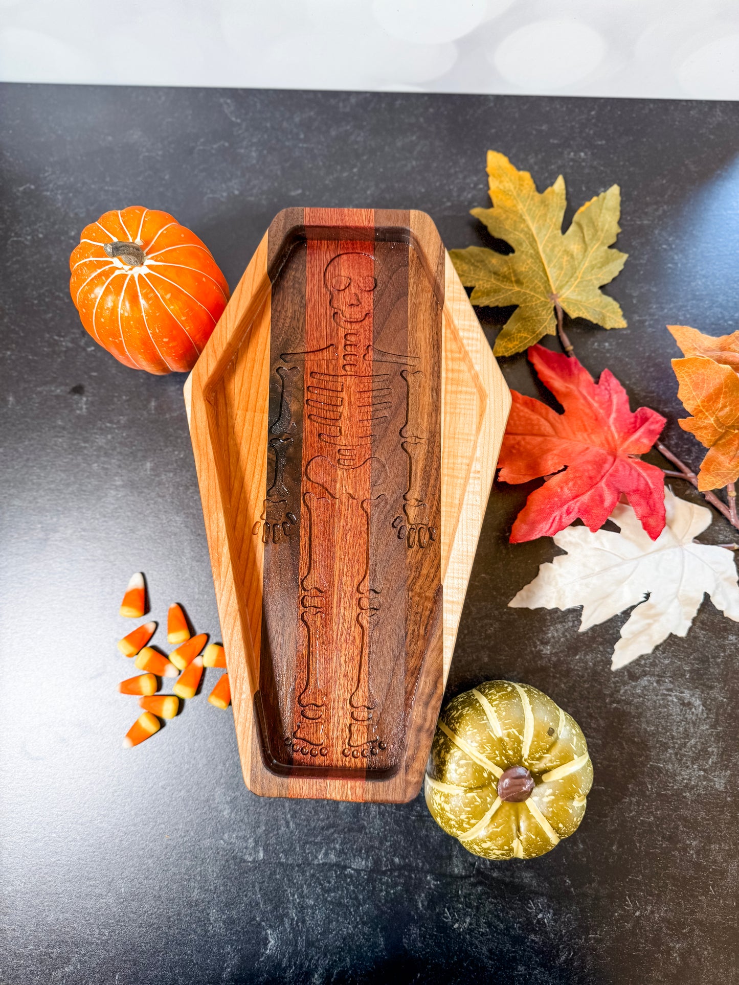 Coffin Halloween Serving Tray and Decor Piece