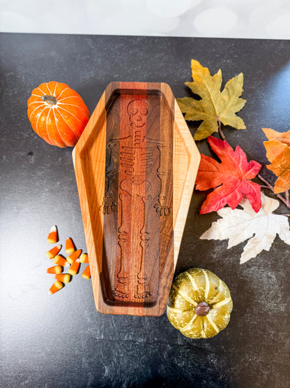 Coffin Halloween Serving Tray and Decor Piece
