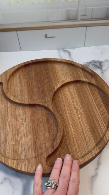 Three Section Swirl Serving Tray