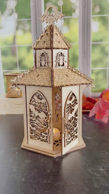 Gothic Halloween Lantern Tea Light