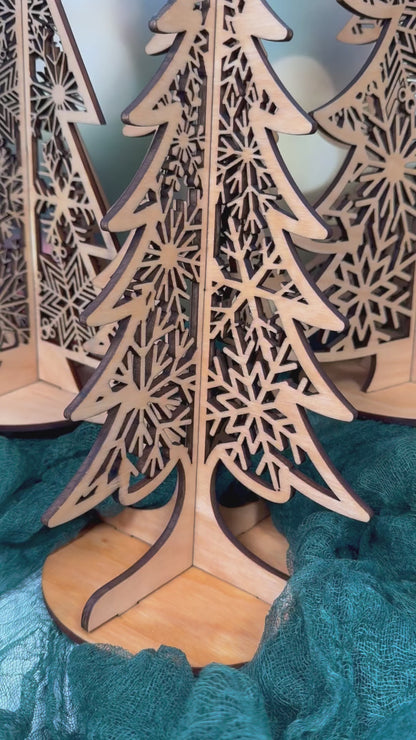 Holiday Tabletop and Mantel Trees