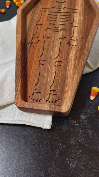 Coffin Halloween Serving Tray and Decor Piece