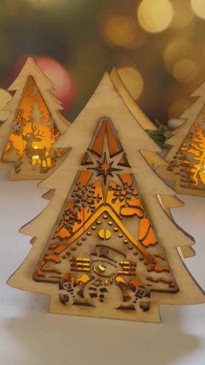 Tea Light Holiday Scene