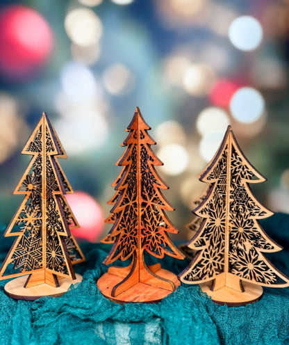 Holiday Tabletop and Mantel Trees