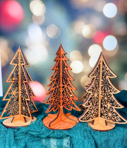 Holiday Tabletop and Mantel Trees
