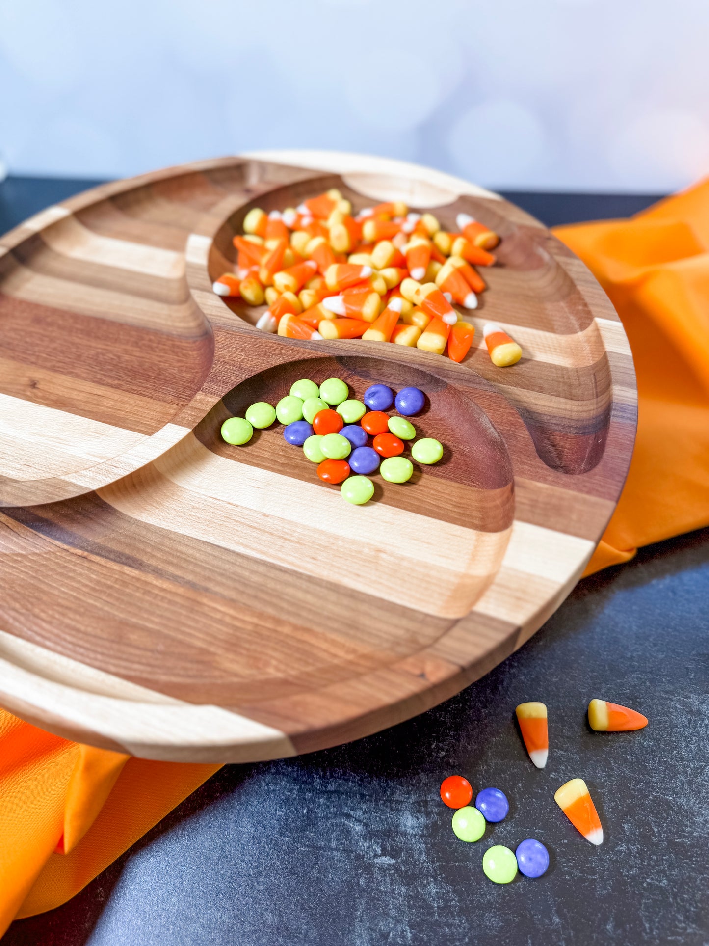 Three Section Swirl Serving Tray