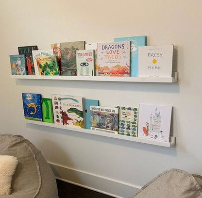 White Painted Nursery Book Shelf