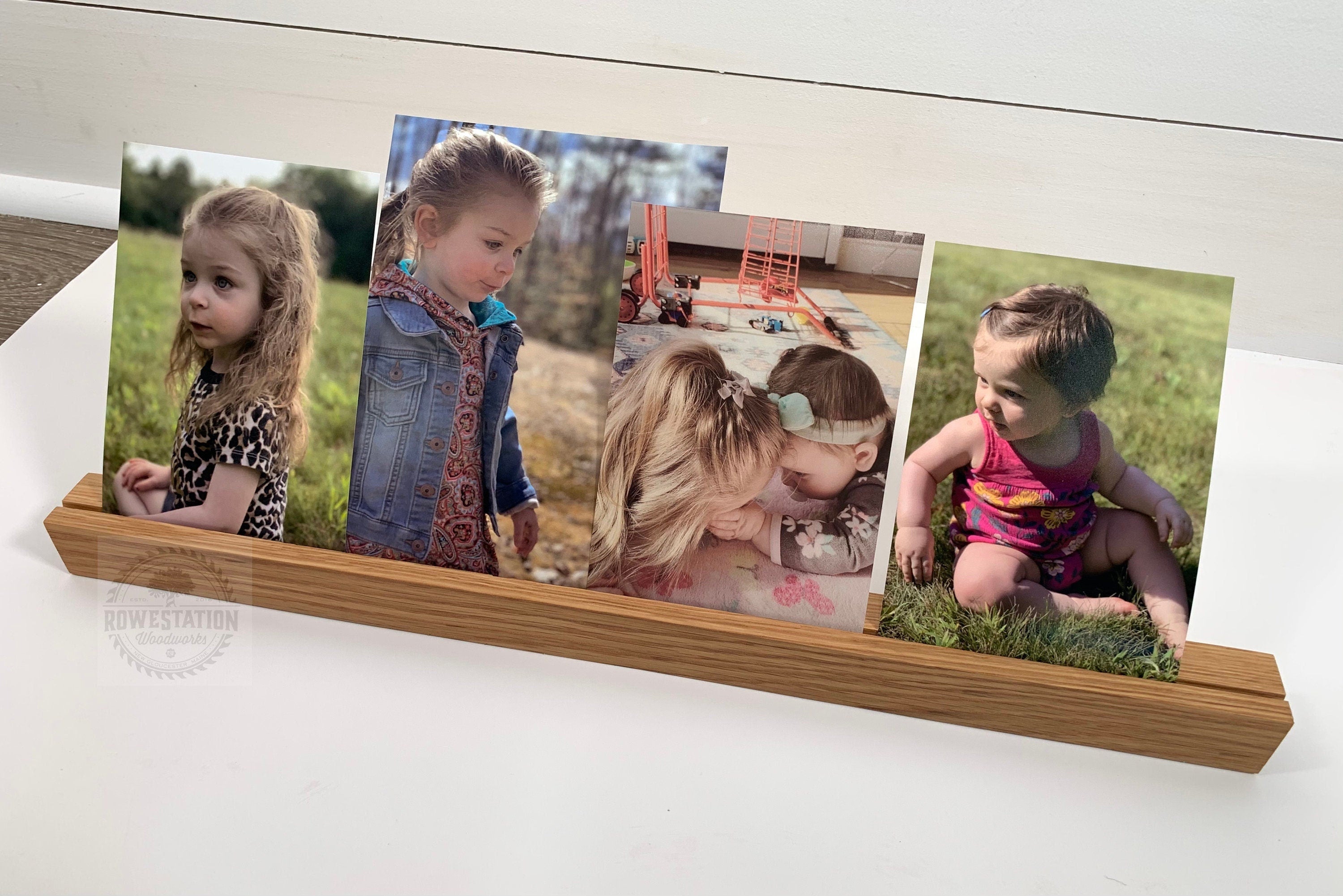 Modern Desk Photo Display – Rowe Station Woodworks
