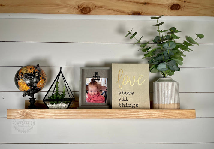 Extra-Deep Ash Picture Ledge – Rowe Station Woodworks